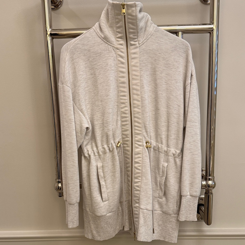 VARLEY Cream Zip-Up Jacket